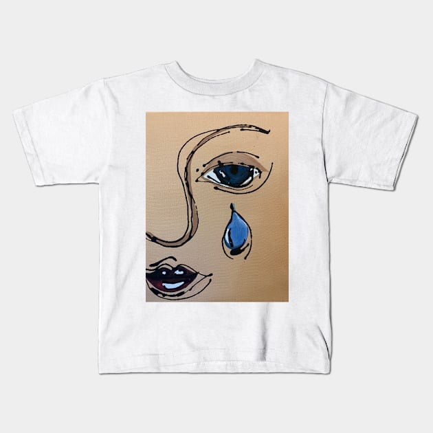 dont cry Kids T-Shirt by momo1